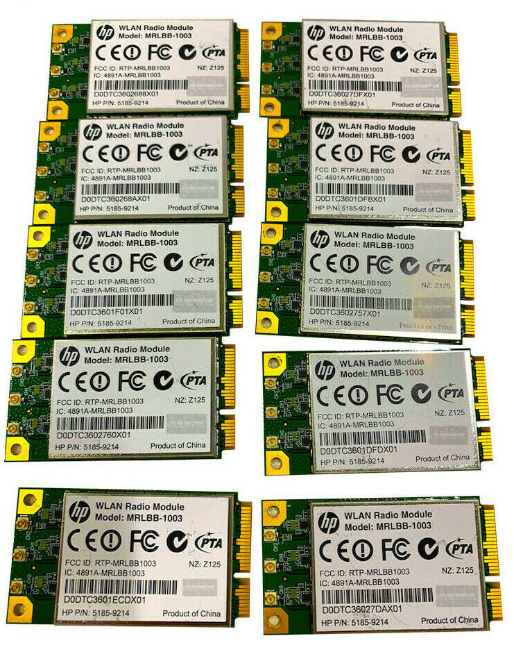 5185-9214 I LOT OF 10 HP MRLBB-1003 WLAN Radio Module Mini PCIe