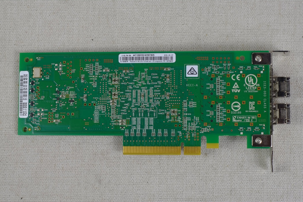 Lenovo 00Y5629 QLogic QLE2562 Dual Port 8GB FC HBA 42D0512 Low Profile