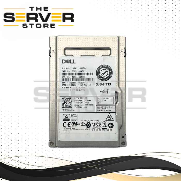 (New Open Box) Kioxia 3.84TB SAS 12G RI SFF 2.5" SSD PM5-R Series KPM5XRUG3T84
