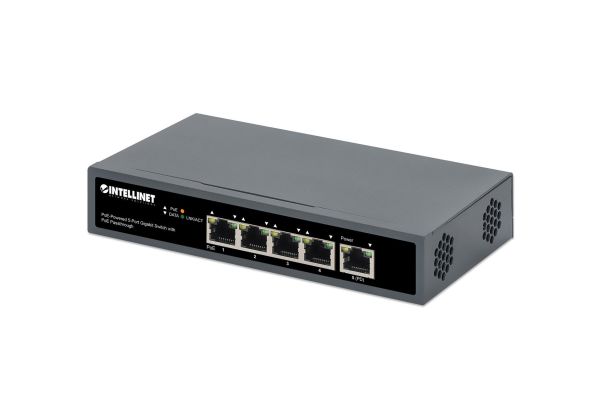 561808 - Intellinet Poe-Powered 5-Port Gigabit Switch With Poe Passthrough