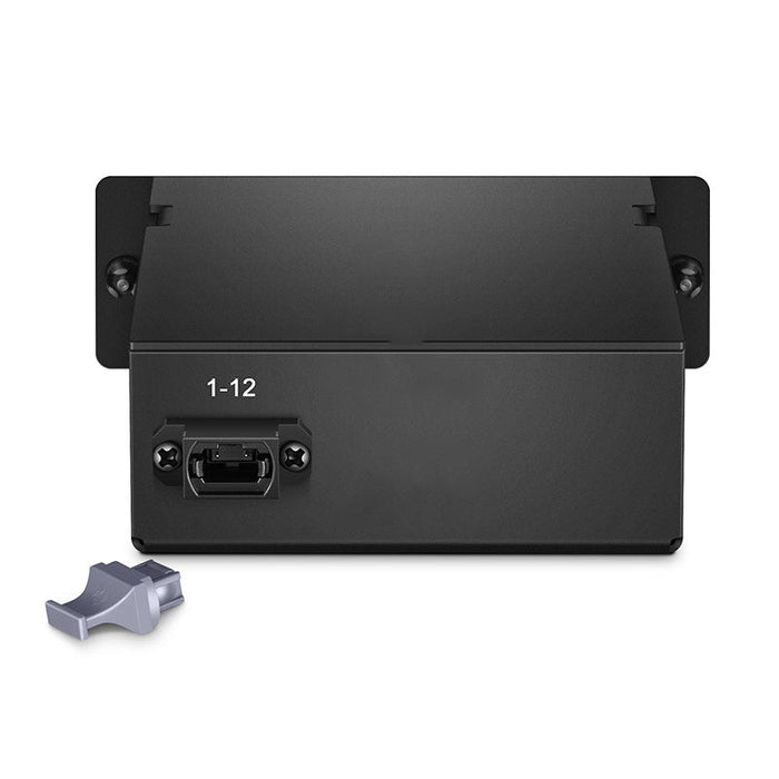 FHD MTP®-12 Cassette, 12 Fibers OM4 Multimode,  MTP® to 6x LC Duplex (Aqua), 0.35dB max
