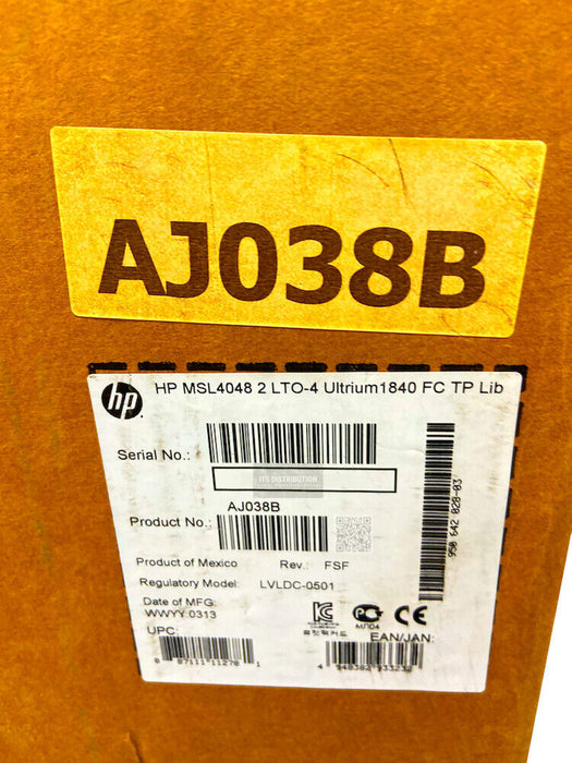 AK381B I Open Box HP StorageWorks MSL4048 0 Drive 48Slot Tape Library 413509-002