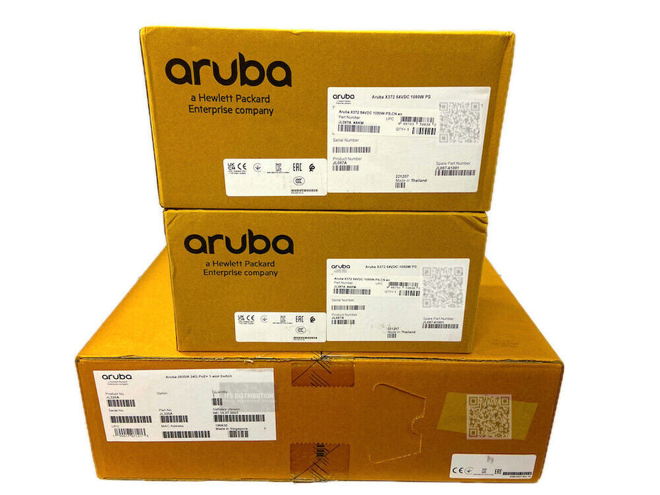 JL320A I DUAL POWER New Sealed HPE Aruba 2930M 24G PoE+ 1-Slot Switch JL087A PSU