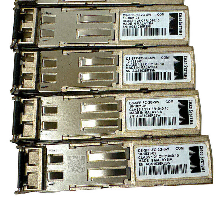 DS-SFP-FC-2G-SW I LOT OF 10 Genuine Cisco MDS 9000 2 Gbps 1/2 FC SFP Module
