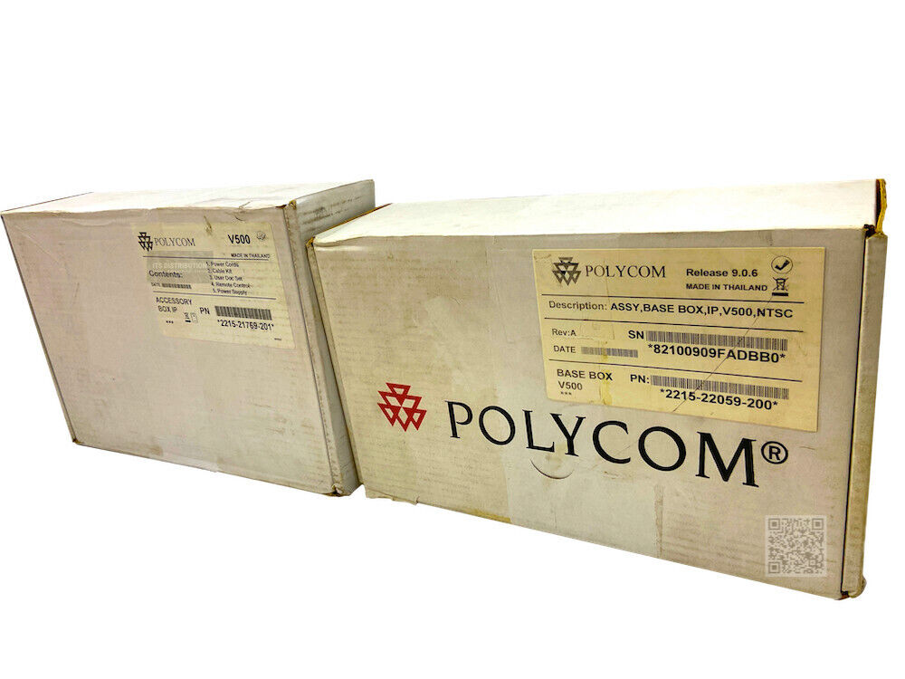 2200-21500-001 I Open Box Polycom V500 IP Video Conference Station Kit 10/100