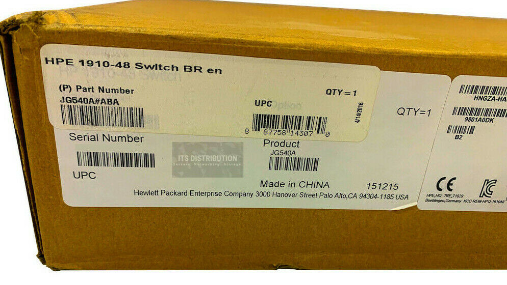 JG540A I Open Box HPE 1910-48 Switch
