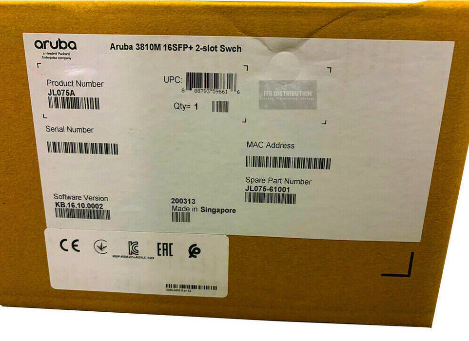 JL075A I LOADED New HPE Aruba 3810M 16SFP+ 2-Slot Switch 2x JL085A JL084A JL083A