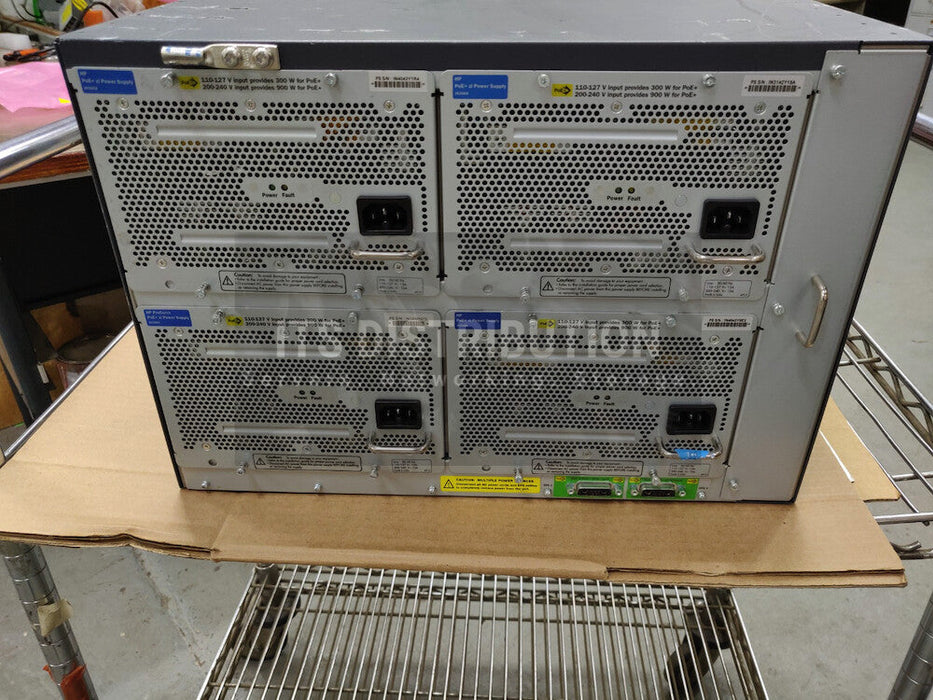 J8698A I BUNDLE HP 5412ZL 7U Edge Switch Includes 12x J9534A 4x J9306A 1x J8726A