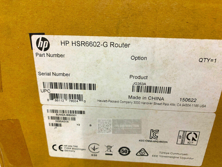 JG353A I Brand New Sealed HPE HSR6602-G 0235A0VA Router + JC087A 300W PSU