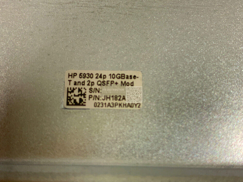 JH182A I PAIR 2x HPE 5930 24-port 10GBase-T and 2-port QSFP+ with MACsec Module