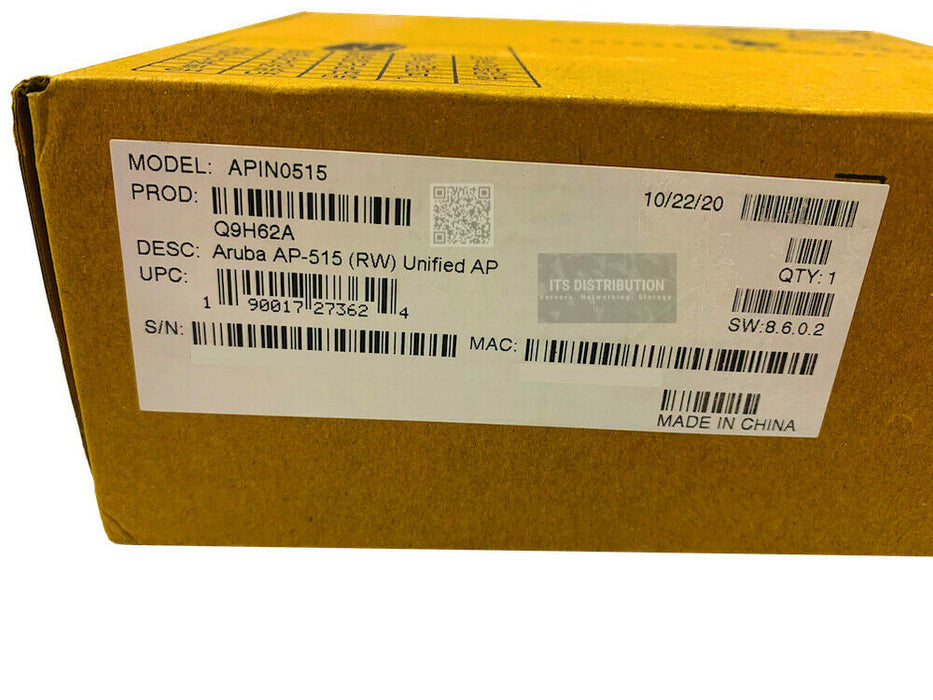 Q9H62A I Open Box HPE Aruba AP-515 Access Point RW Dual Radio Access Point