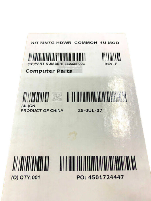 360332-003 I New HP Proliant 1U Rail Kit DL360 G4 DL360 G5 DL365 DL140 G3
