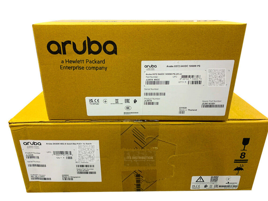 JL323A I New HPE Aruba 2930M 40G 8 HPE Smart Rate PoE+ 1Slot Switch + JL087A PSU