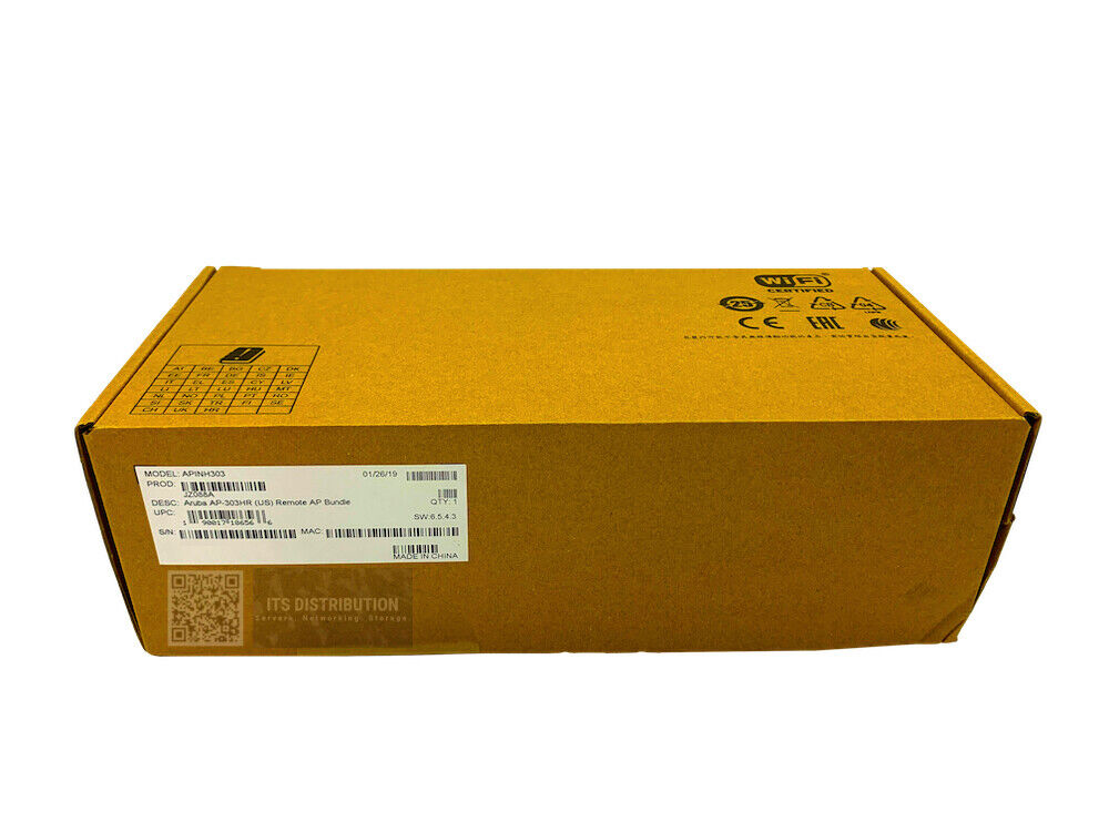 JZ088A I New HPE Aruba AP-303HR-US APINH303 DualRadio 802.11ac 2x2 Uni AP JY680A