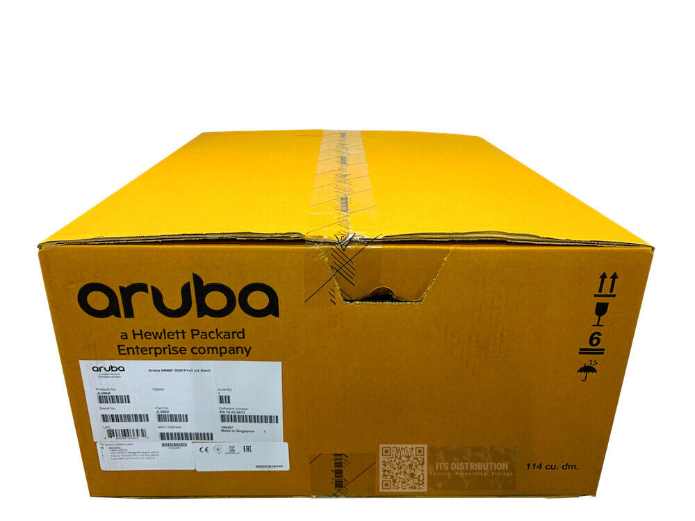 JL095A I New Sealed HPE Aruba 5406R 16-Port SFP+ (No PSU) v3 zl2 Switch J9821A