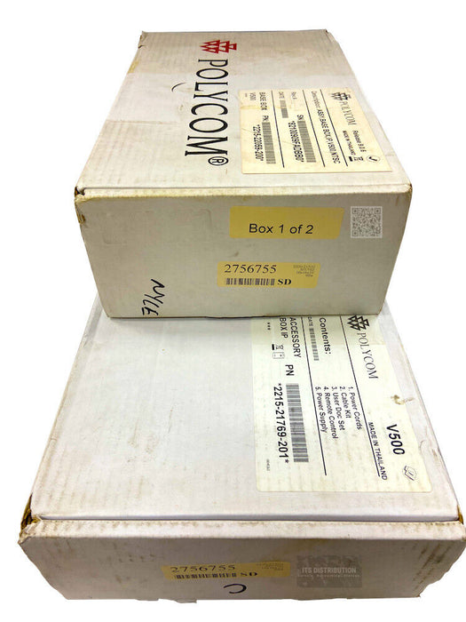 2200-21500-001 I Open Box Polycom V500 IP Video Conference Station Kit 10/100