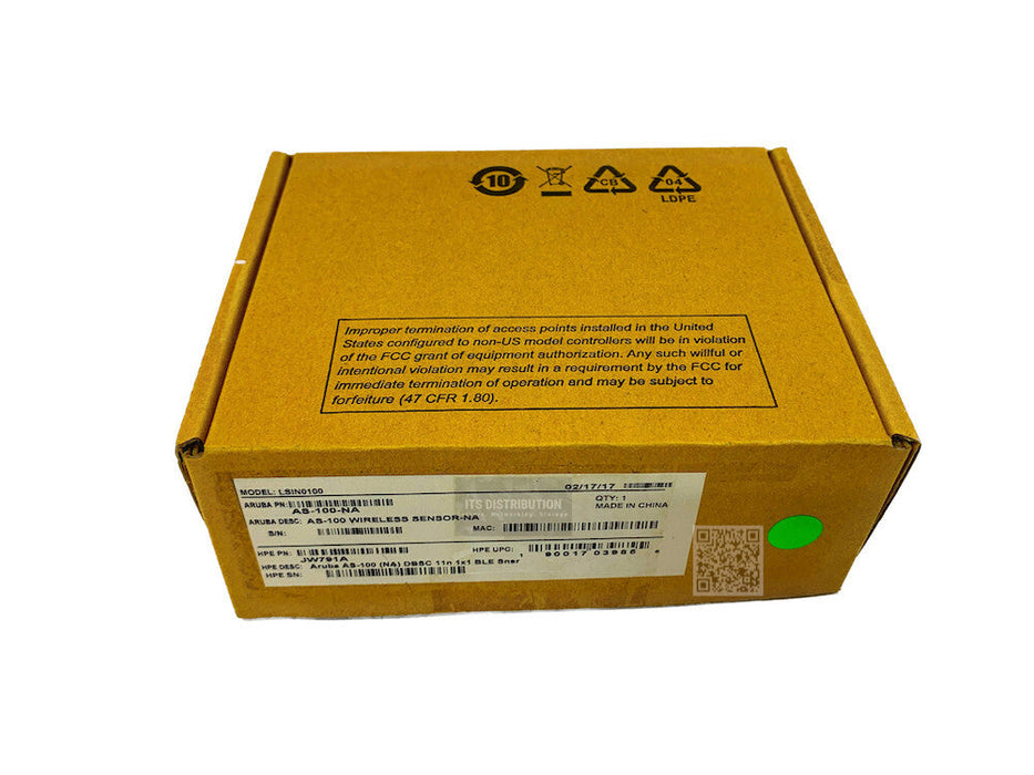 JW791A I HPE As-100 DBSC 11N 1X1 BLE Sensor AS-100-NA LSIN0100 OPEN BOX