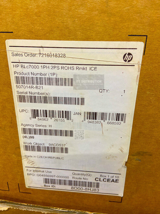507014-B21 I BUNDLE HP Renew HP BLc7000 Enclosure + 8x BL460G6 507780-B21 Blades