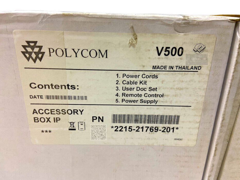 2200-21500-001 I Open Box Polycom V500 IP Video Conference Station Kit 10/100