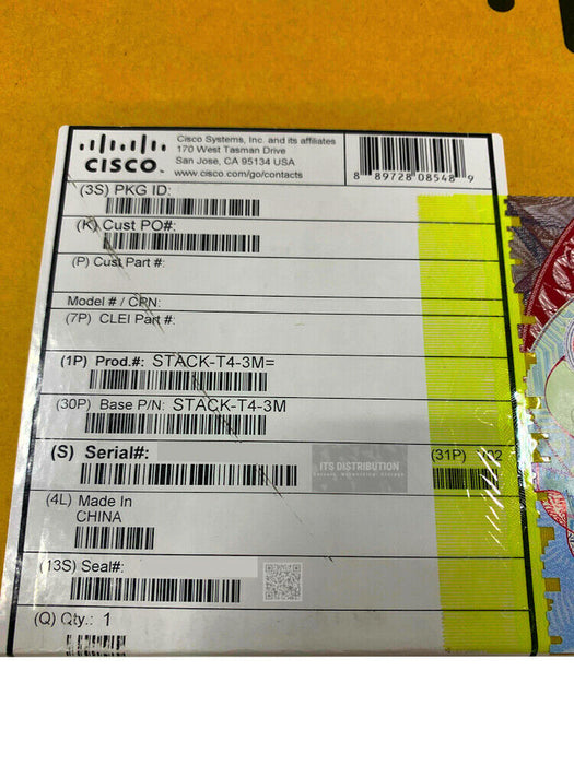 STACK-T4-3M= I New Genuine Cisco Systems 3m 10ft Type 4 Stacking Cable