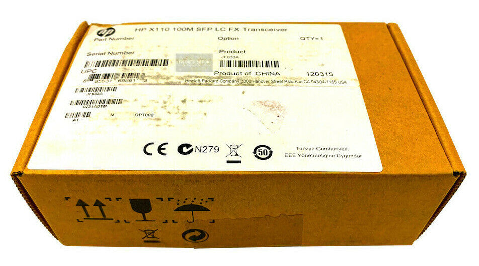 JF833A I Genuine HPE SFP Module 1 x 100Base-FX100 Transceiver 0231A79H BRAND NEW