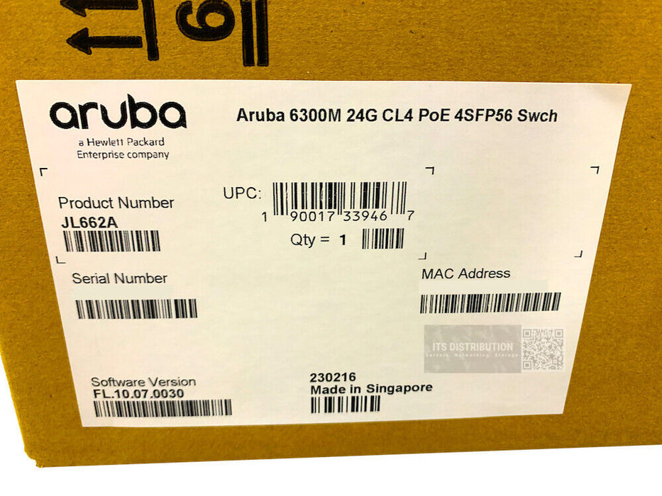 JL662A I New Sealed HPE Aruba 6300M 24G CL4 PoE 4SFP56 Switch + JL086A PSU