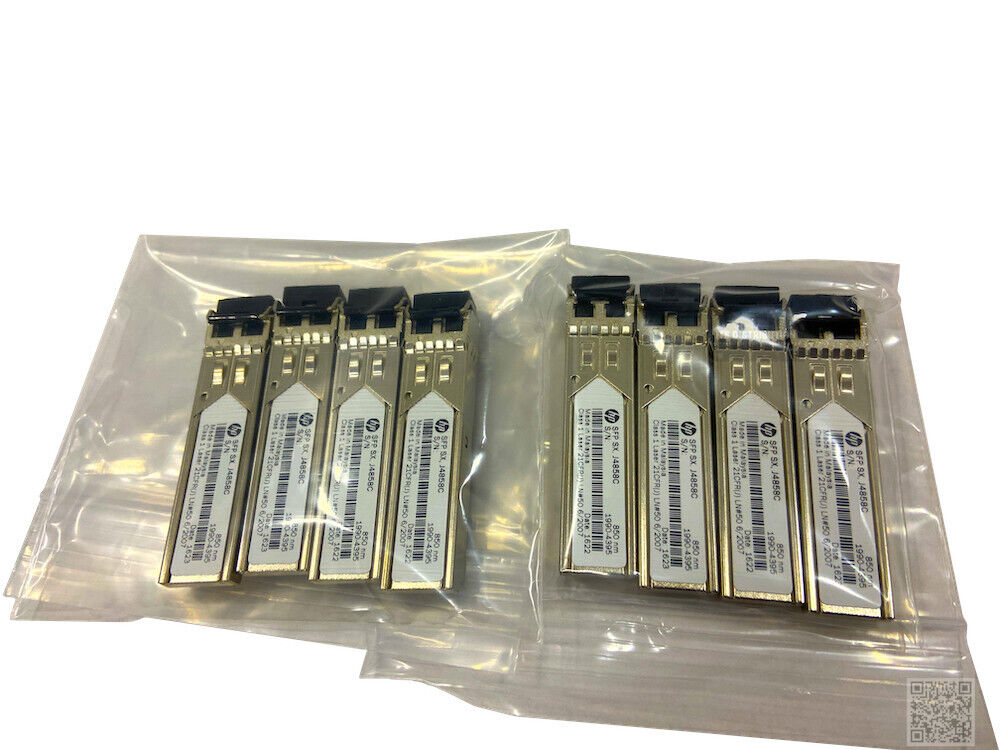J4858C I LOT OF 8 Genuine HP Mini-GBIC Transceivers 1x 1000Base-SX SFP 1990-4395