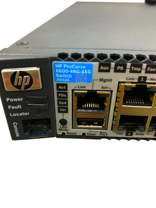 J9452A I HP ProCurve 6600-48G-4XG 48 RJ45 10/100/1000 4 SFP Layer 3 Switch