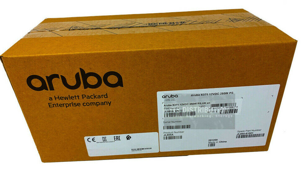 JL085A I New Sealed HPE Aruba X371 12VDC 250W 100-240VAC Power Supply 0957-2473