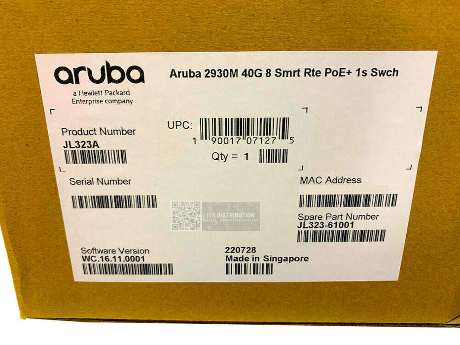 JL323A I DUAL JL087A New HPE Aruba 2930M 40G 8 HPE SmartRate PoE+ 1-Slot Switch