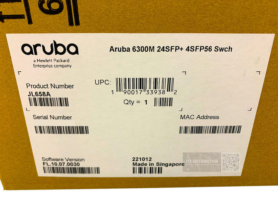 JL658A I New Sealed HPE Aruba 6300M 24-Port SFP+ and 4-Port SFP56 CX 6300 Switch