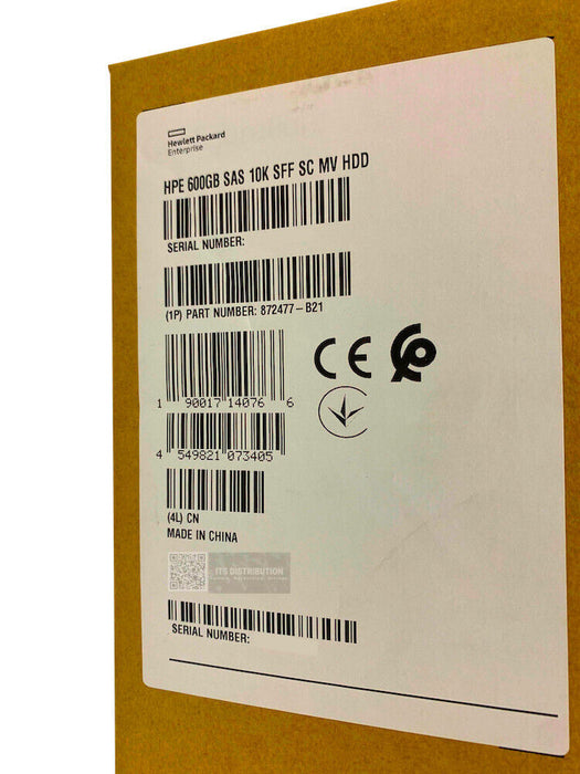 872477-B21 I New Retail HPE 600GB SAS 12G Mission Crit 10K SFF SC HDD 872736-001