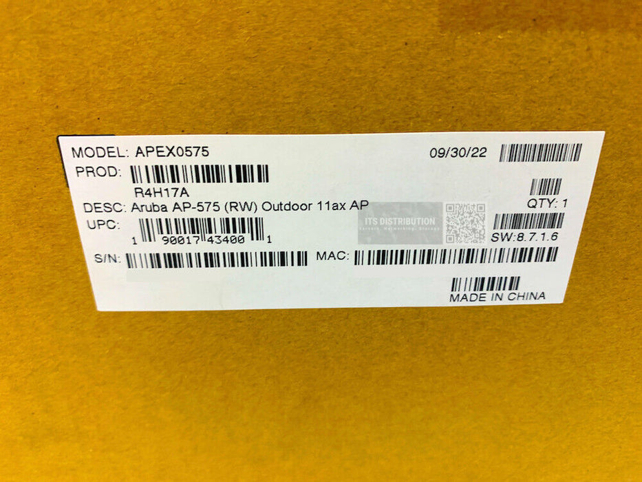 R4H17A I New Sealed HPE Aruba AP-575 RW Outdoor 11AX AP APEX0575