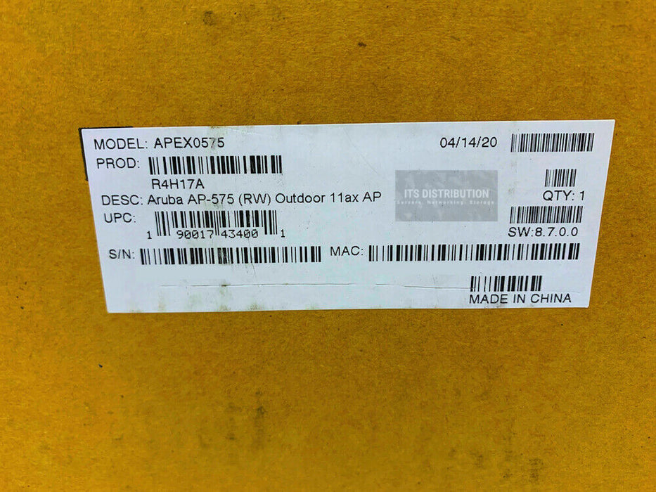 R4H17A I New Sealed HPE Aruba AP-575 RW Outdoor 11AX AP APEX0575