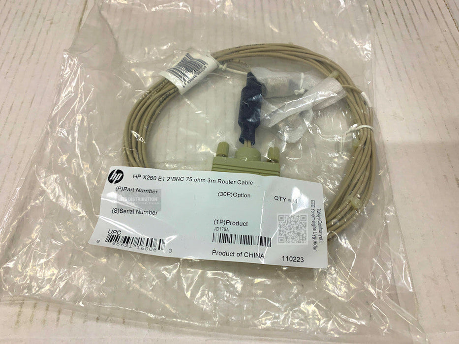 JD175A I New Genuine HP X260 Router Cable 04026106 9.84 ft DB 15 BNC Network