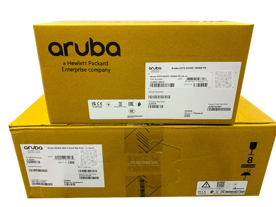 JL323A I New HPE Aruba 2930M 40G 8 HPE Smart Rate PoE+ 1Slot Switch + JL087A PSU