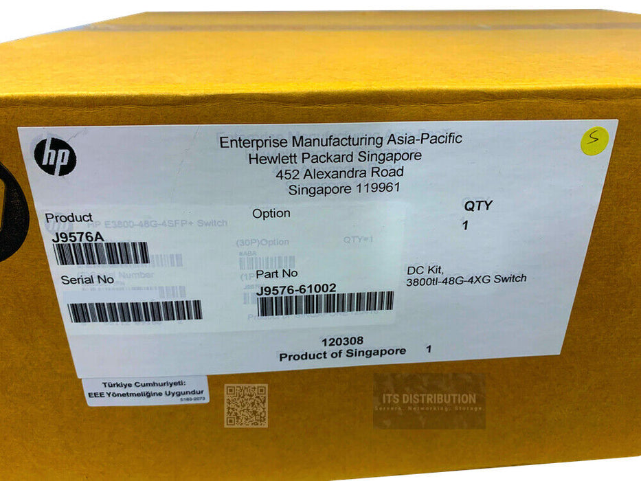 J9576A I New CTO Bundle HP E3800-48G-4SFP+ Layer 3 Switch + J9577A