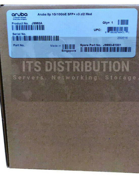 J9993A I Brand New HPE Aruba 8 Ports 1G/10GbE SFP+ MACsec v3 zl2 5065-5446
