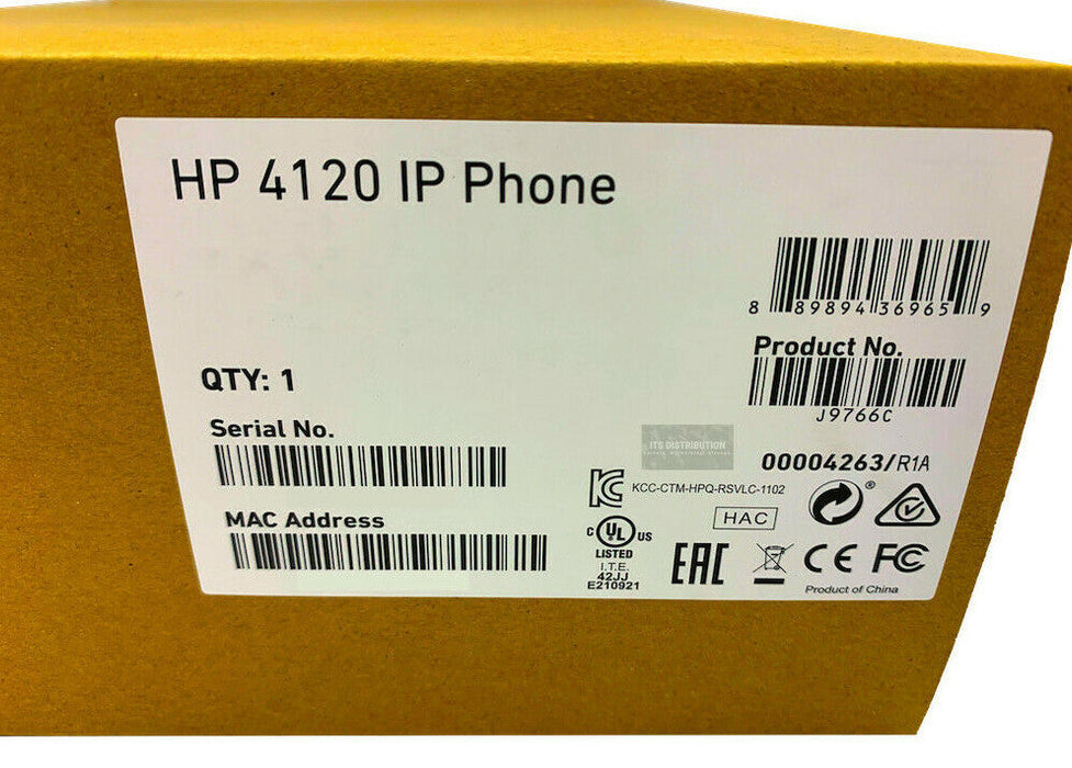 J9766C I HPE 4120 LYNC Optimized 2 RJ-45 PoE IP Phone BRAND NEW