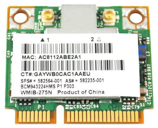 582564-001 - HP Half Mini PCI-Express 802.11a/b/g/n Dual band WiFi Wireless Lan (WLAN) Network Adapter for Elitebook 2540p Notebook
