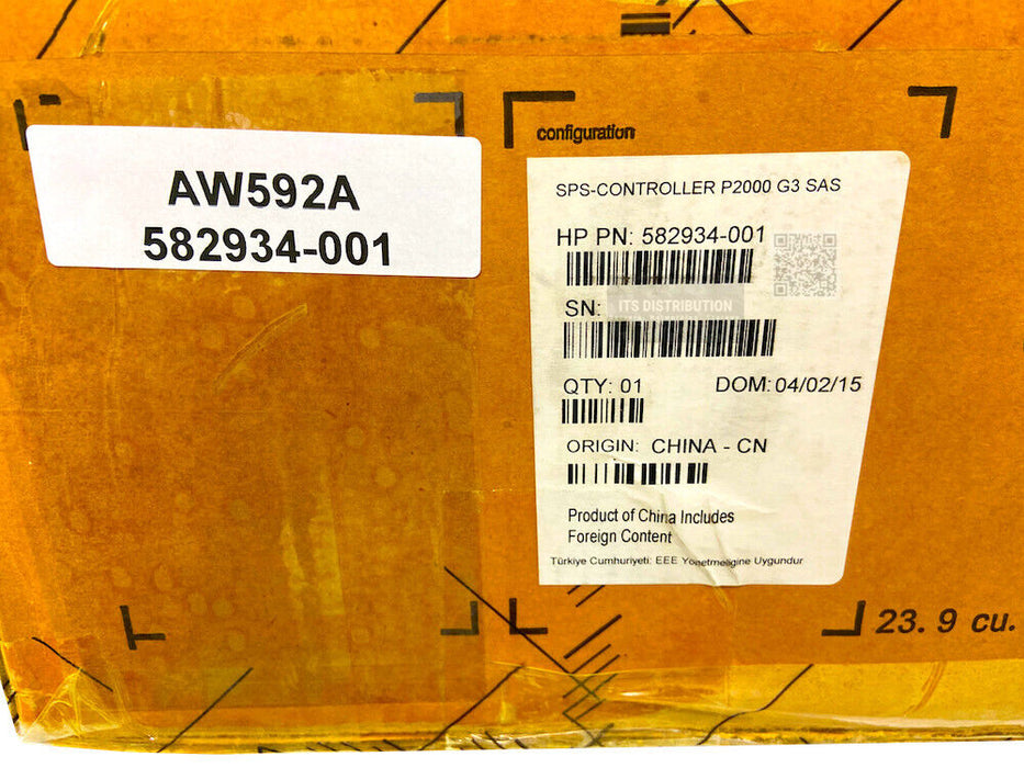 582934-001 I New HP P2000 G3 SAS Modular Smart Array (MSA) Controller AW592A