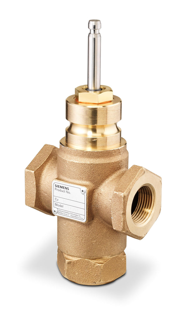 599-03202 | Flowrite 3-Way Valve 3/4"(20mm) line size, 6.3 Cv, Brass Trim, FxF, ANSI 250 | Siemens