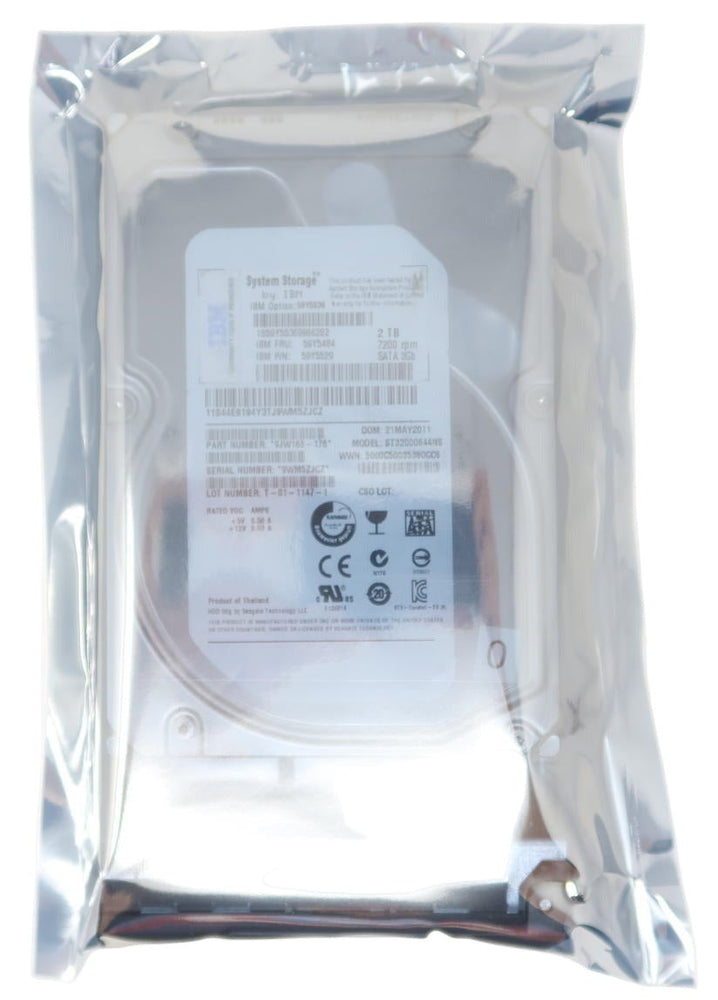 59Y5484 IBM SATA 3.5" 2TB 7.2K RPM Dual Port Hot Swap Hard Drive