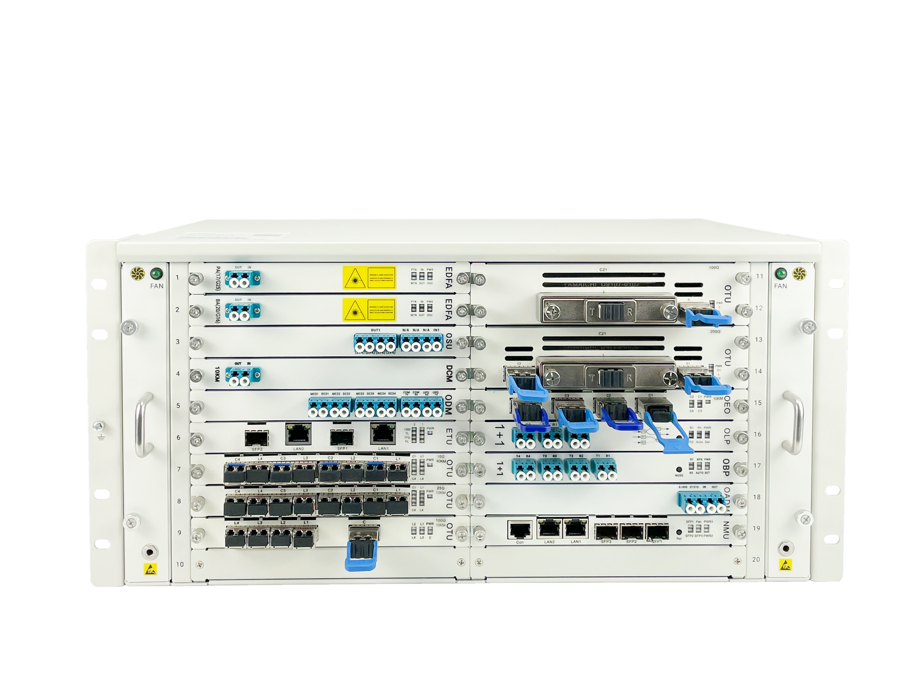 OTN5000-5U Chassis 19" 15 Slot, With Hot Plug Dual Power, Fan Unit and Main Control Card