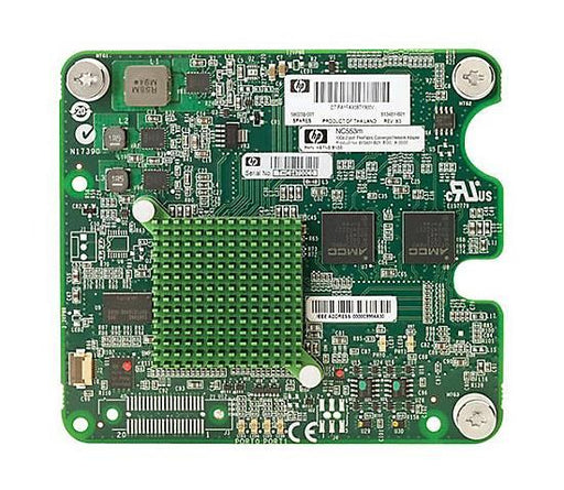 617728-001 - HP NC525M PCI Express 2-Port FlexFabric 10GbE Mezzanine Gigabit Ethernet Server Adapter for HP ProLiant c-Class BladeSystem