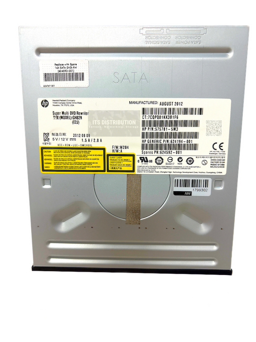 624192-B21 I HP Internal DVD-Writer Jack Black DVD-RAM Support 624592-001