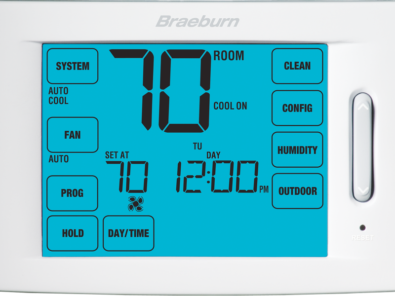 6300 | 24v Multi Stage Heating/Cooling Digital Touchscreen Hybrid Thermostat With 12 Sq | BRAEBURN (OBSOLETE)