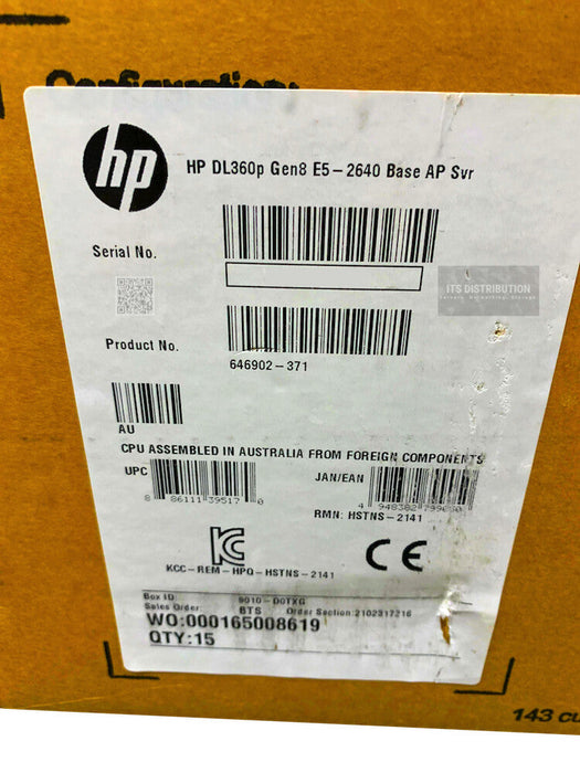 646902-001 I HP ProLiant DL360p G8 1U Rack Server BRAND NEW SEALED