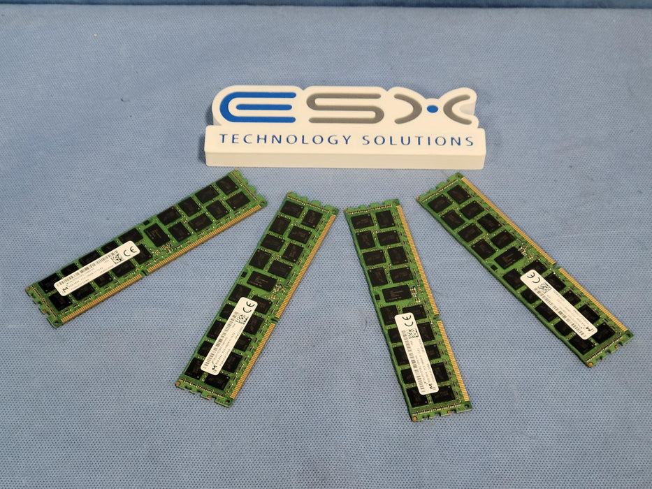 Lot of 4- Micron 8GB 2Rx4 PC3-12800R DDR3 DIMM MT36JSF1G72PZ-1G6K1