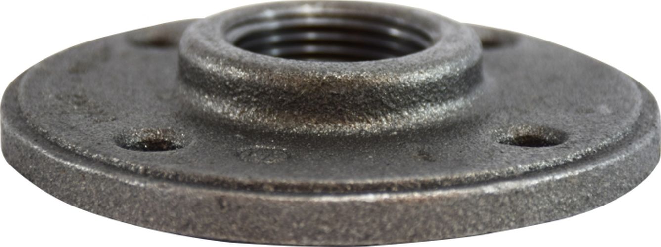 65694 | 1 BLACK ROUND FLOOR FLANGE | Midland Metal Mfg.